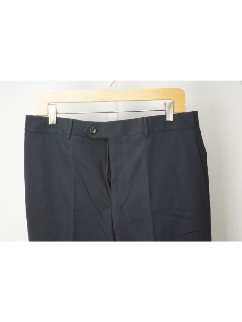Corneliani Tailor Solid Blue 100% Cotton Chnoi Pants Sz 48R EU BRAND NEW